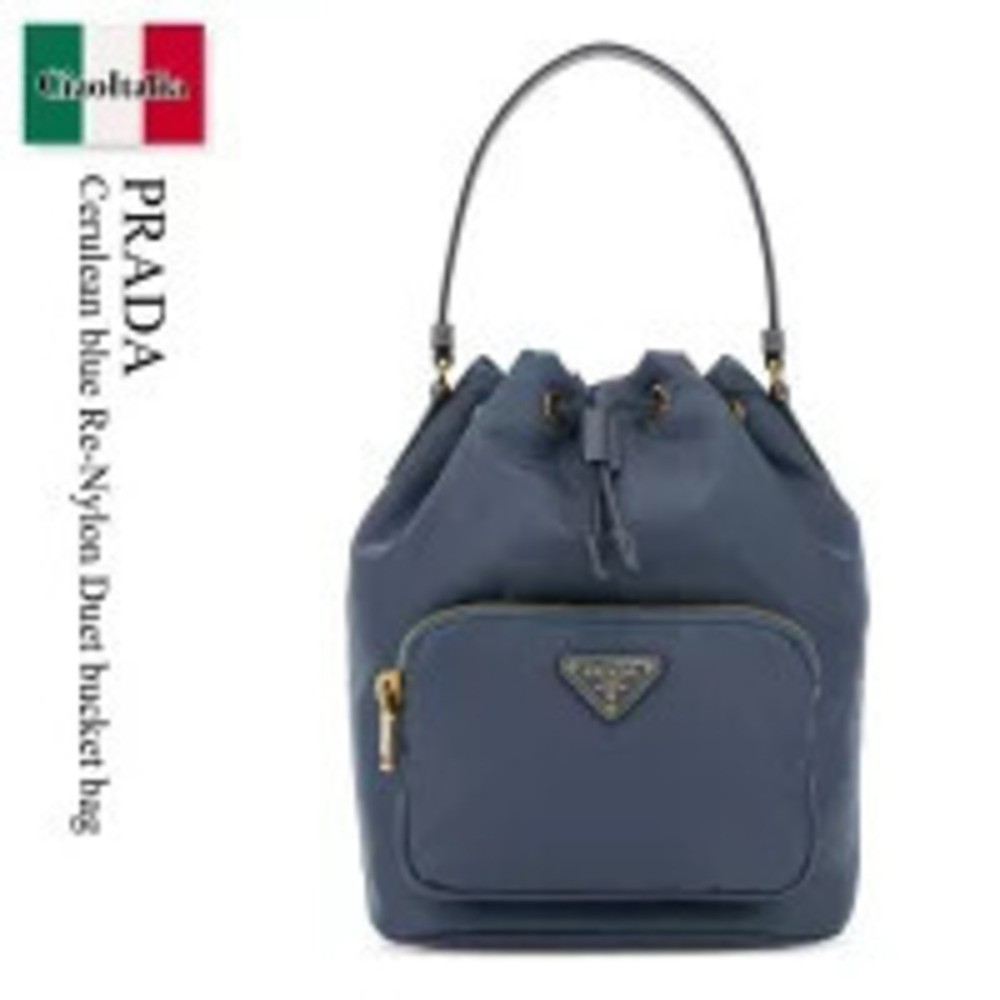 Prada Bag Cerulean Blue Re Duet Bucket Shoulder Pouch